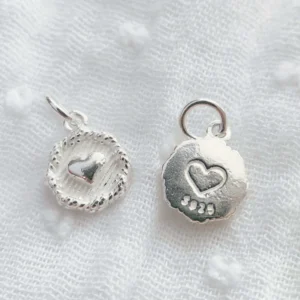 Silver Charm Heart Wreath