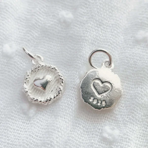 Silver Charm Heart Wreath