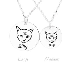 Hand Drawn Pet Portrait Necklace